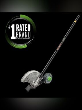 EGO Edger Attachment with Black Shaft and Green Wheel Accent